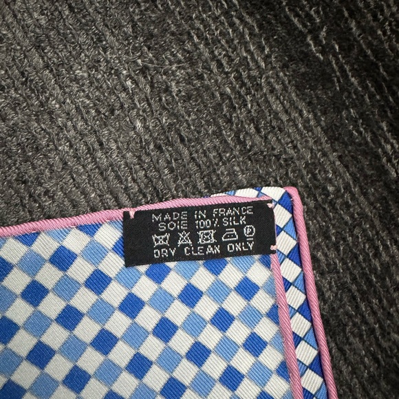 1000% authentic Hermes Fouets et Badines Silk 100% Bleu Petrole - Picture 2 of 4